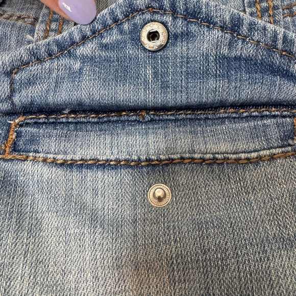 Y2K Women's Mudd Denim Shorts Size 5 Blue Low Rise 1.5” Inseam - Picture 5 of 8